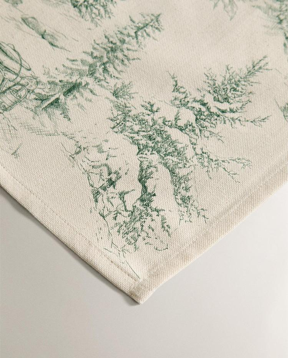 ZARA HOME КУХОННЫЕ ПОЛОТЕНЦА С РОЖДЕСТВЕНСКИМ УЗОРОМ (НАБОР ИЗ 2 ШТ.), ЗЕЛЕНЫЙ