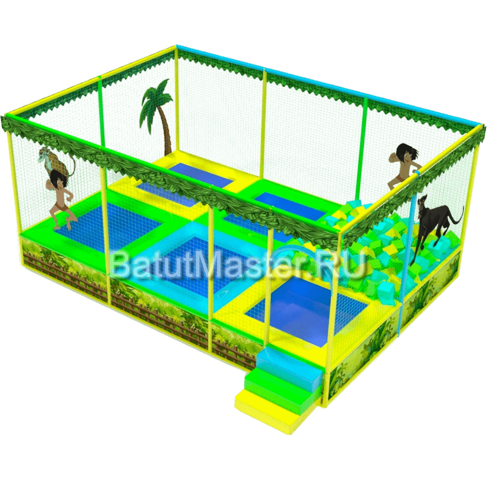 Батутная арена "Тропики" 6,5x4,5x3,5 м