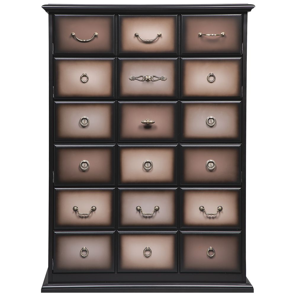 Комод "Пандора"- 4 с 4 ящиками Орех Оберджин Шоколад