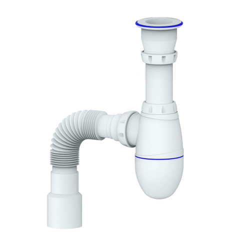 Сифон 1 1/2*40 В220P с гофрой 40*40*50 UNICORN