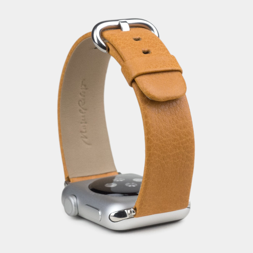 Ремешок для Apple Watch 44/45/46 mm из кожи теленка, золотого цвета