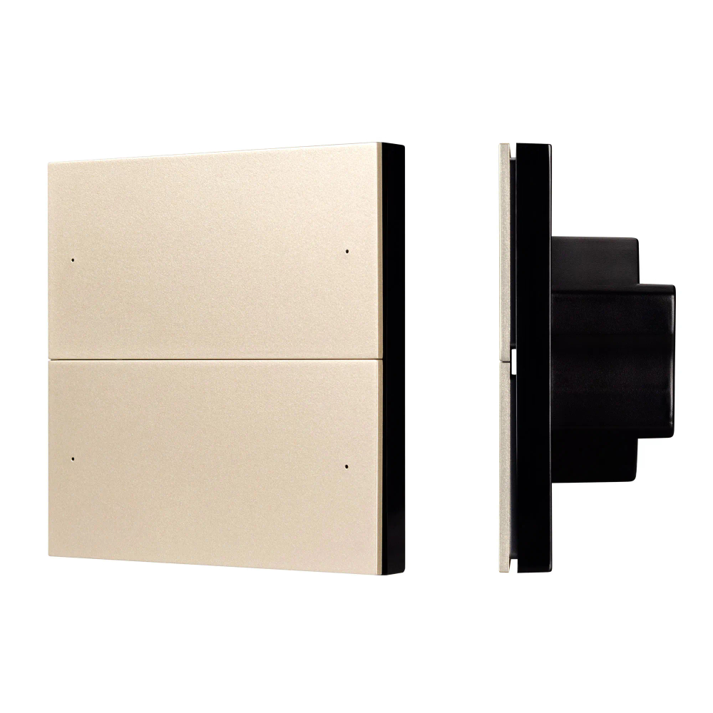 INTELLIGENT ARLIGHT Кнопочная панель SMART-DMX512-801-22-4G-4SC-DIM-IN Gold (230V, 2.4G) (IARL, IP20 Пластик, 5 лет) 039313