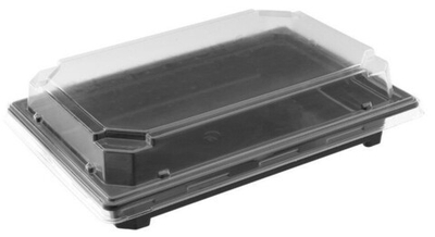Контейнер для суши СП-19 Дно+Крышка 188х134х30 мм, черный (420) ПолиЭр