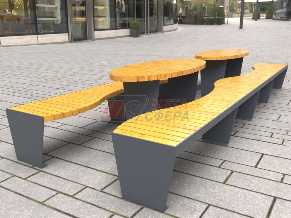 Стол уличный с лавками Riva Island