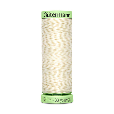 Нитки отделочные Gutermann Top Stitch 30 (30 метров), 5 кат. | _001 молочный (сумрачно-белый)