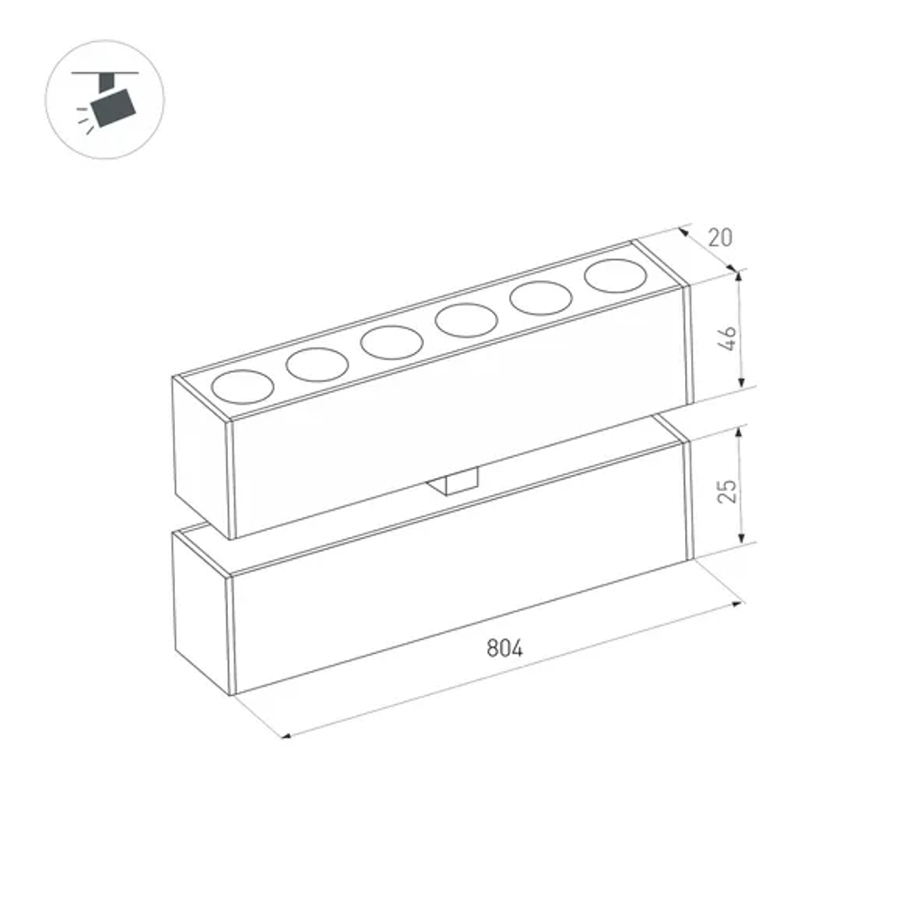 Светильник MAG-DOTS-FOLD-25-S800-24W Day4000 (BK, 30 deg, 24V) (Arlight, IP20 Металл, 5 лет) 034231