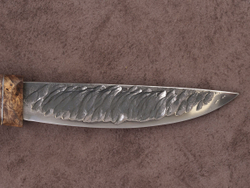 Якутский нож "Амга", сталь Х12МФ, рукоять стабилизированная карельская береза/акрил