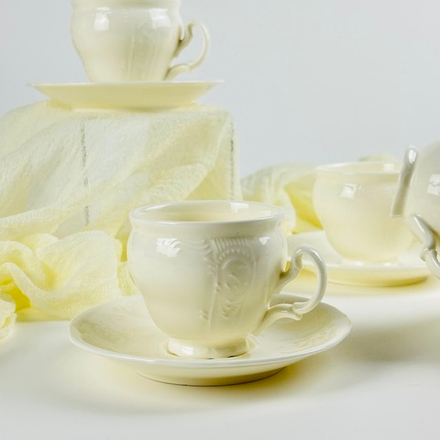 Lenardi 225-062 Кофейный набор 12пр. 120мл MARIA CREAM в под.уп.(х6)Костяной фарфор