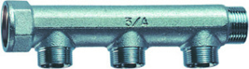 Коллектор 3/4" (ВР-НР) с 3 отв. М24х19 (межосев. 50 мм)