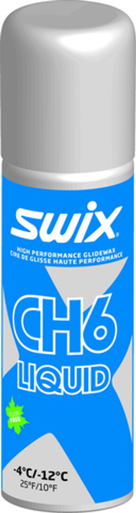 Жидкий парафин SWIX CH6XLiq, (-4-12 С), Blue, 125 ml