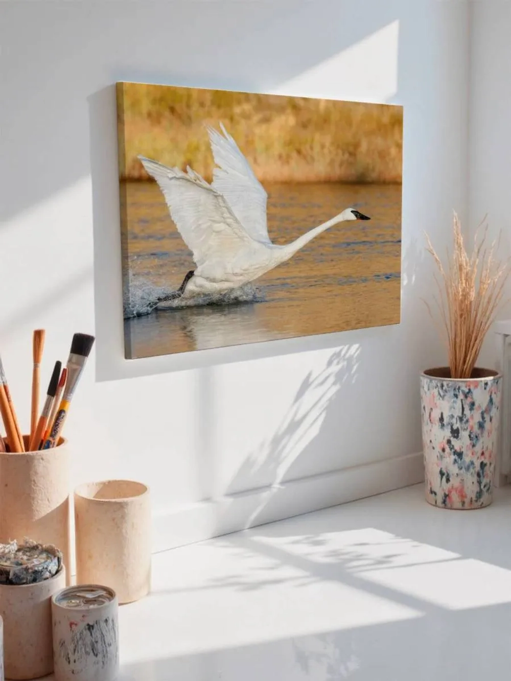 Картина на стену 40 X 50 Лебедь
