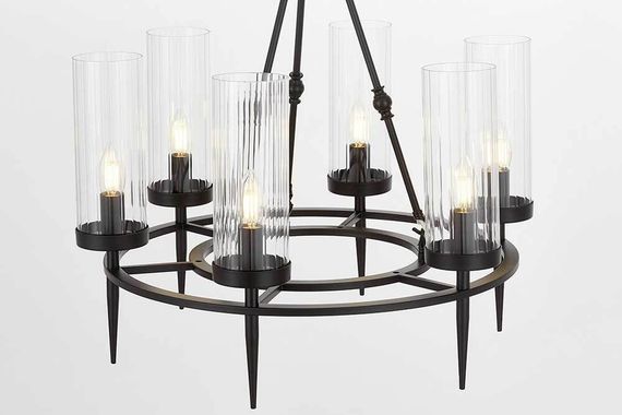 Подвесная люстра Lumina Deco Moratti LDP 8022-6 BK+PR