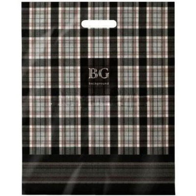 Пакет с прорубной ручкой ПВД 40х50 (80 мкм) "Бэкграунд" (50/500 шт.) Интерпак