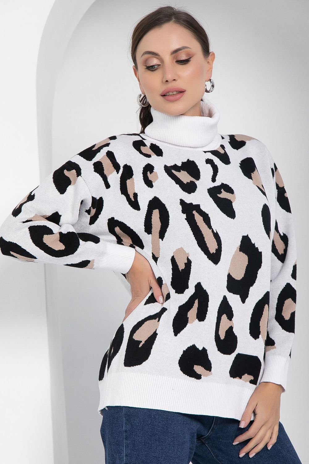 Джемпер Лоренсия (бело-бежевый) Б12700-18 LT Collection