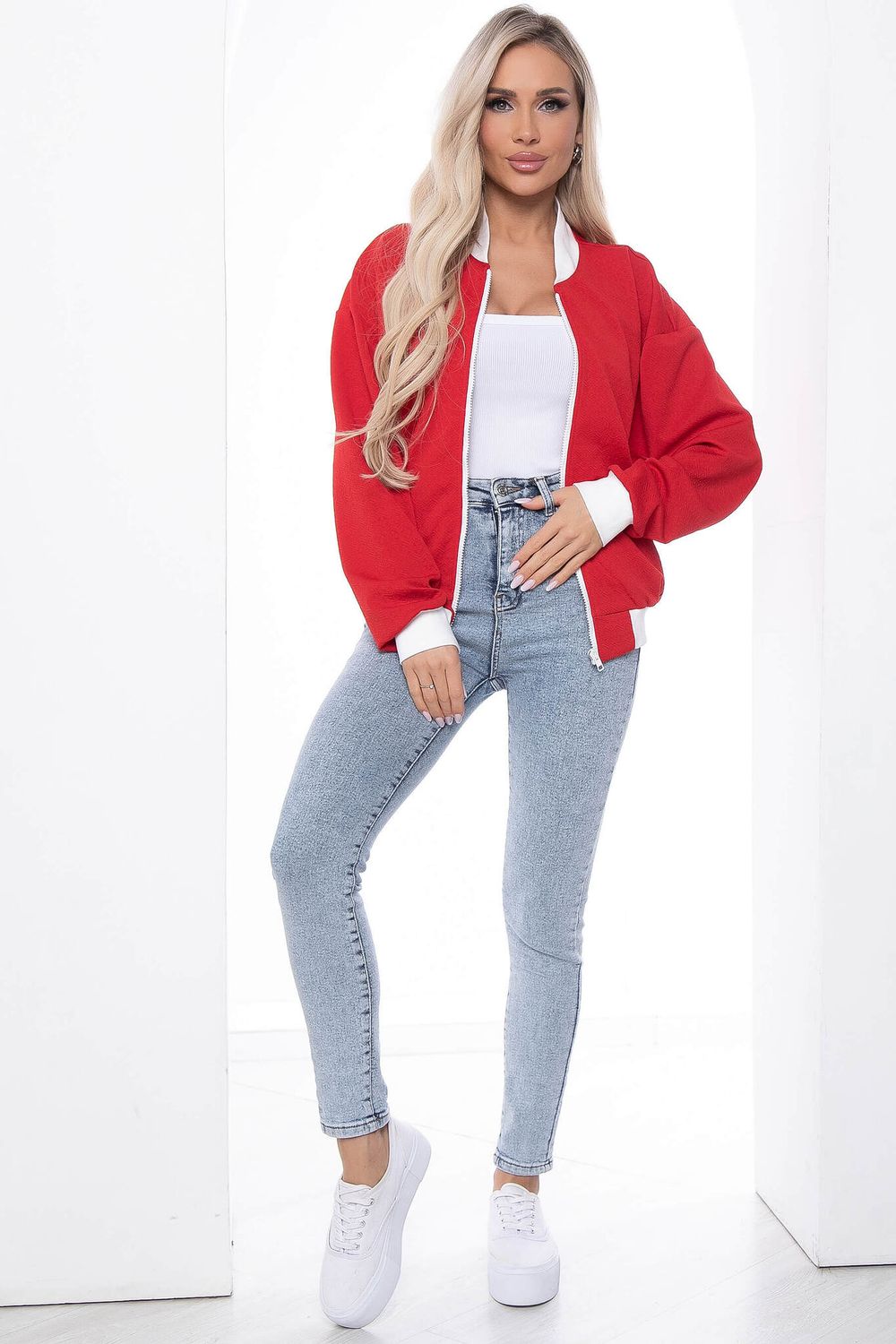 Бомбер "Городской вайб" (красный) Б8642 LT Collection