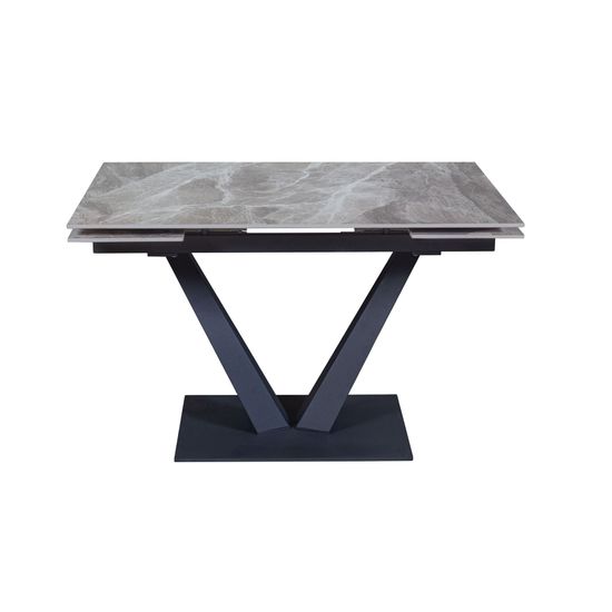 Стол раскладной Малибу (120+30+30), керамика глянцевая Italian Light Grey