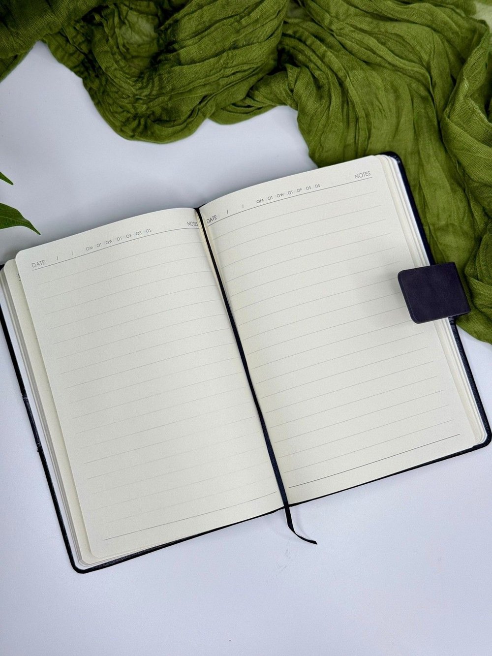 Блокнот А5 линейка 120л на магните чёрный (0586-1)