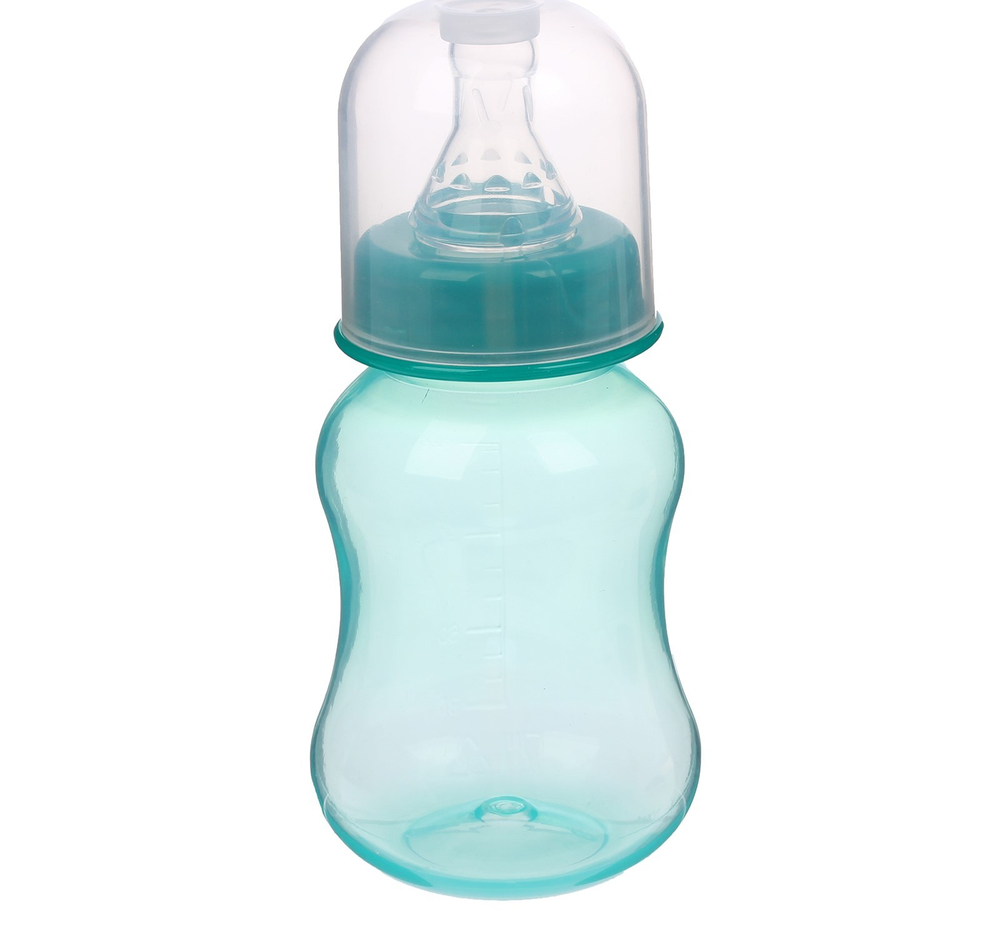 3036276 Бутылочка для кормления приталенная, цветная, 125 мл, от 0 мес., цвета МИКС