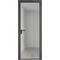Алюминиевая дверь 1AG серая ночь остеклённая
