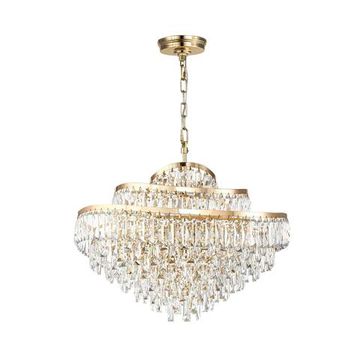 5073/14 HALL (В 2-Х КОРОБКАХ) ODL24 623 золото/прозрачный/металл/хрусталь Люстра E14 14*40W WAYTA