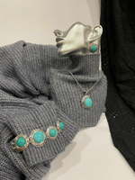 Комплект бижутери "Бирюза" - Форма "Круг""