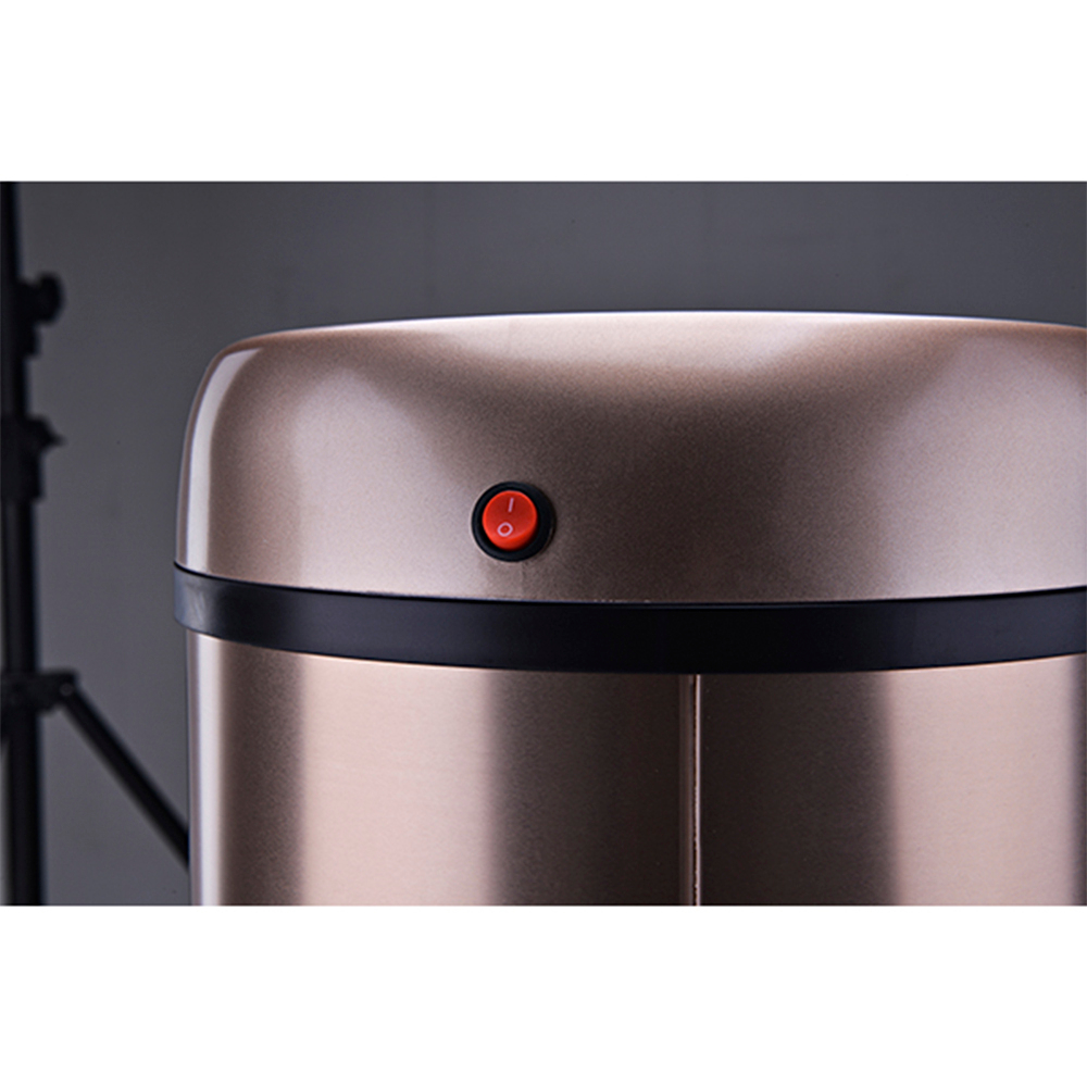 Ведро для мусора сенсорное, круглое, нерж, внутр ведро, Foodatlas JAH-9110, 6 л (золотой)