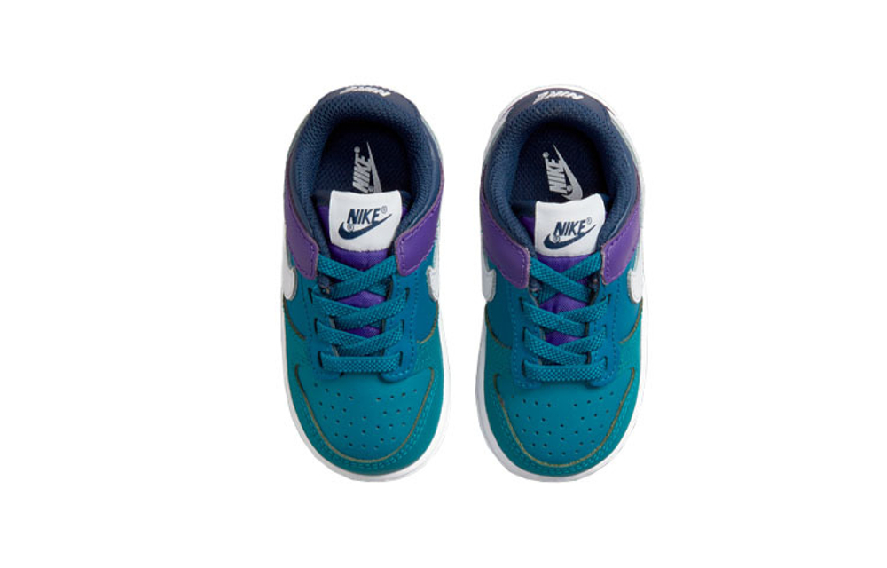 Baby Nike Dunk Low non-slip lightweight low-top sneakers purple green