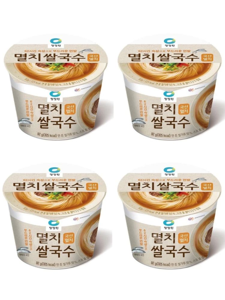 Лапша Daesang рисовая неострая со вкусом анчоуса 92 г, 4 шт
