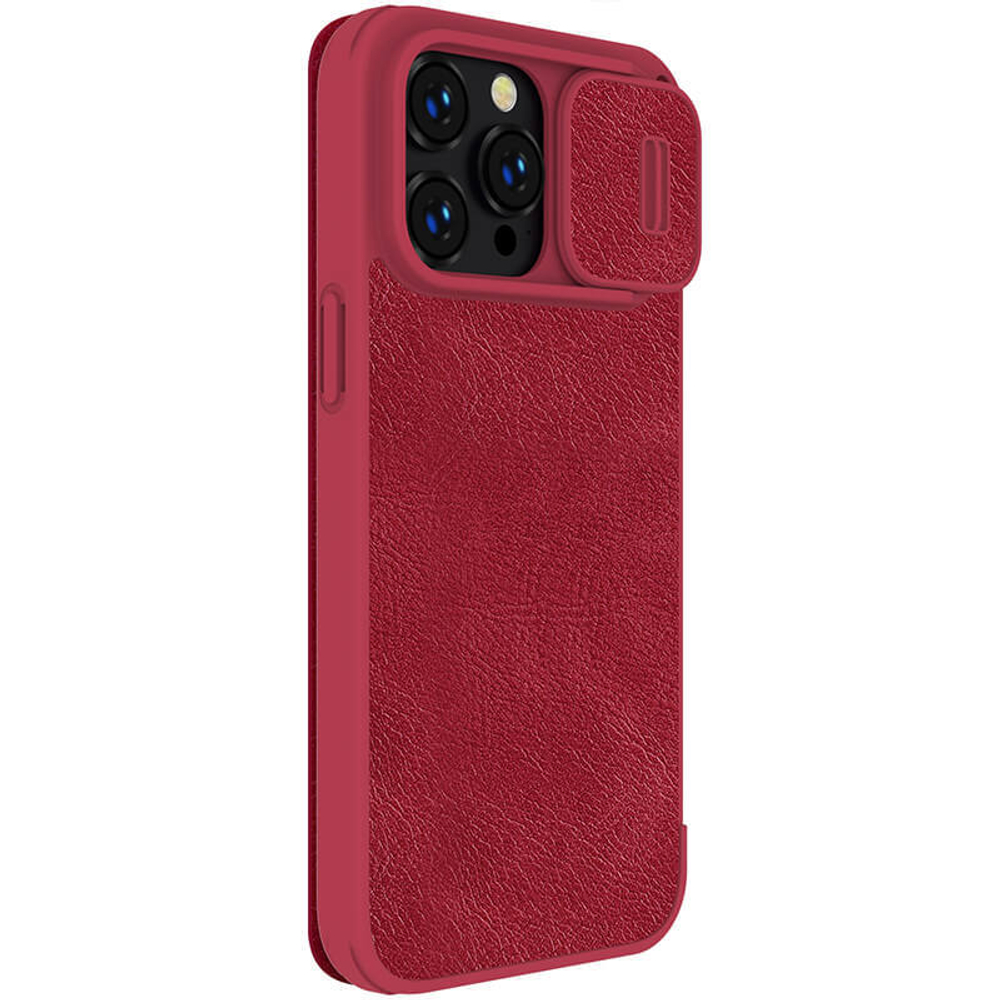 Кожаный чехол-книжка Nillkin Leather Qin Pro c защитой камеры для iPhone 14 Pro Max