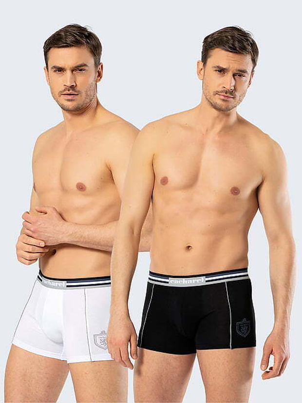 Трусы мужские боксеры. Набор из 2-х штук белый - черный