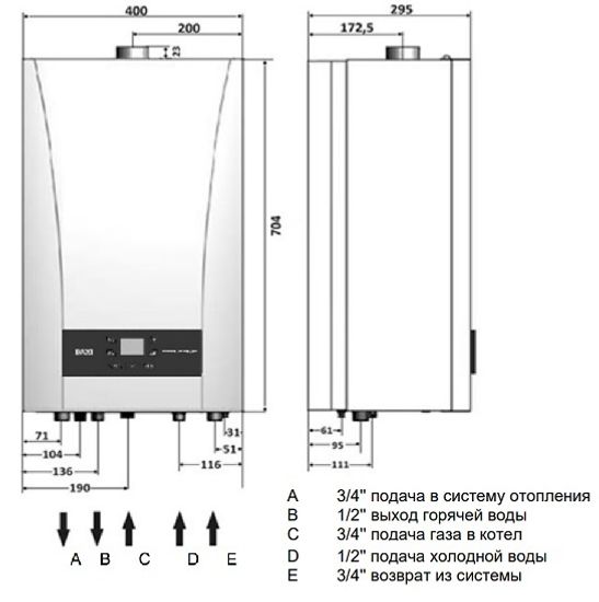 Котёл газовый Baxi ECO Nova 24F (двухконтурный - турбированный - настенный) 100021428