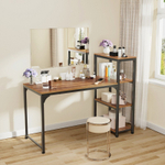 Стол письменный (для компьютера) со стеллажом EUREKA ZX-SH140A-RW с шириной 140 см, Reclaimed Wood (ZX-SH140A-RW)