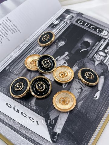 Пуговицы Гучч. Черные Золото