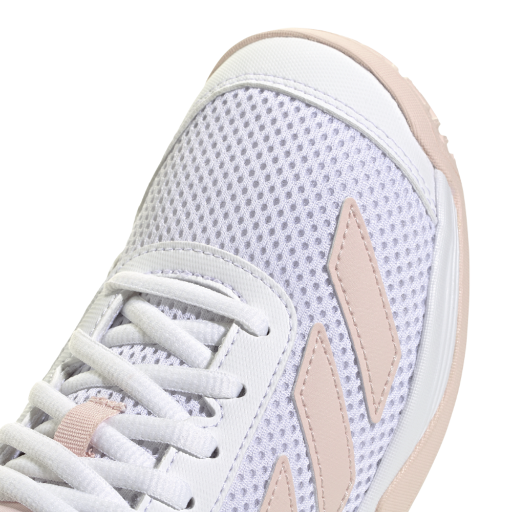Детские Кроссовки теннисные  Adidas Courtflash K - cloud white/wonder quartz/cloud white