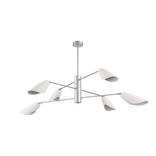 SLE1254-103-06 Светильник подвесной Серебристый/Белый E14 6*60W ALTON