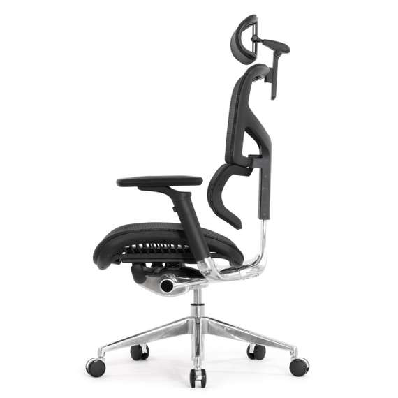 Кресло EXPERT 2 SAIL HSAM 01 (подлокотник 6D(360), подголовник 5D, сетка черная / каркас черный)