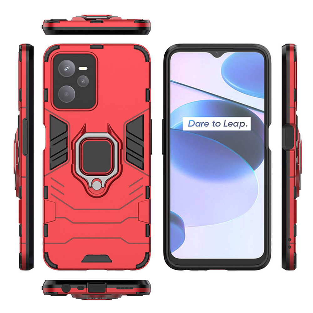 Противоударный чехол с кольцом Panther Case для Realme C35