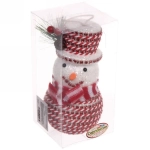 Ёлочные игрушки «Снеговичок со стразами» 14*8 см, Красный