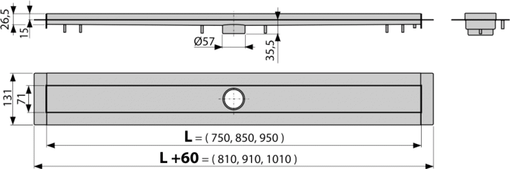 Душевой лоток AlcaPlast APZ13-950 Modular