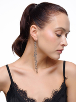 Моносерьга "Bitch" Silver с подвесками