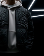 Hoodiember dark grey / striped