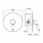 Смеситель для душа Gattoni Orta 2730/27DO.CH OLD золото