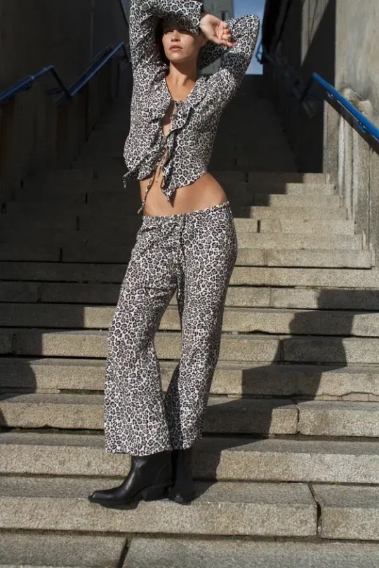 ZARA БРЮКИ В ПИЖАМНОМ СТИЛЕ, БЕЛЫЙ/ЧЕРНЫЙ