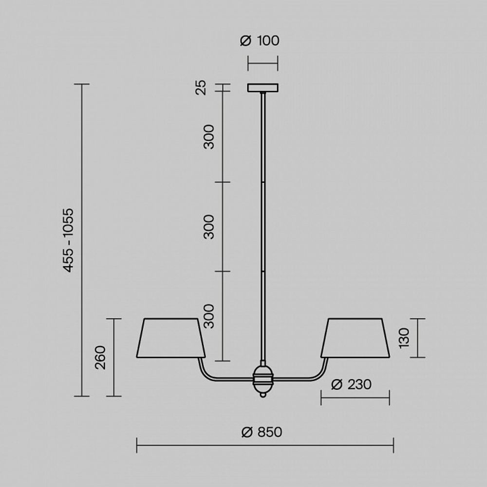 Люстра на штанге Maytoni  MOD360PL-06BS