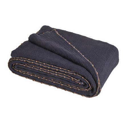 Покрывало ARTESIA ARDOISE 180 Х 260 темно-серый 100% хлопок, 400 г/м 2 Blanc des Vosges 180 x 260