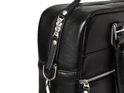 Деловая сумка из натуральной кожи "Alverio Black"