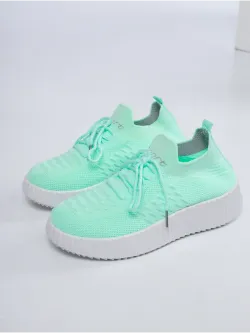 Слипоны на высокой подошве мокасины летние текстильные