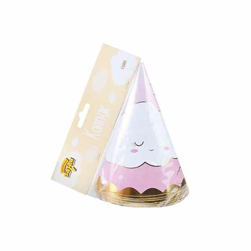 Колпаки Детские Грезы розовые 6шт