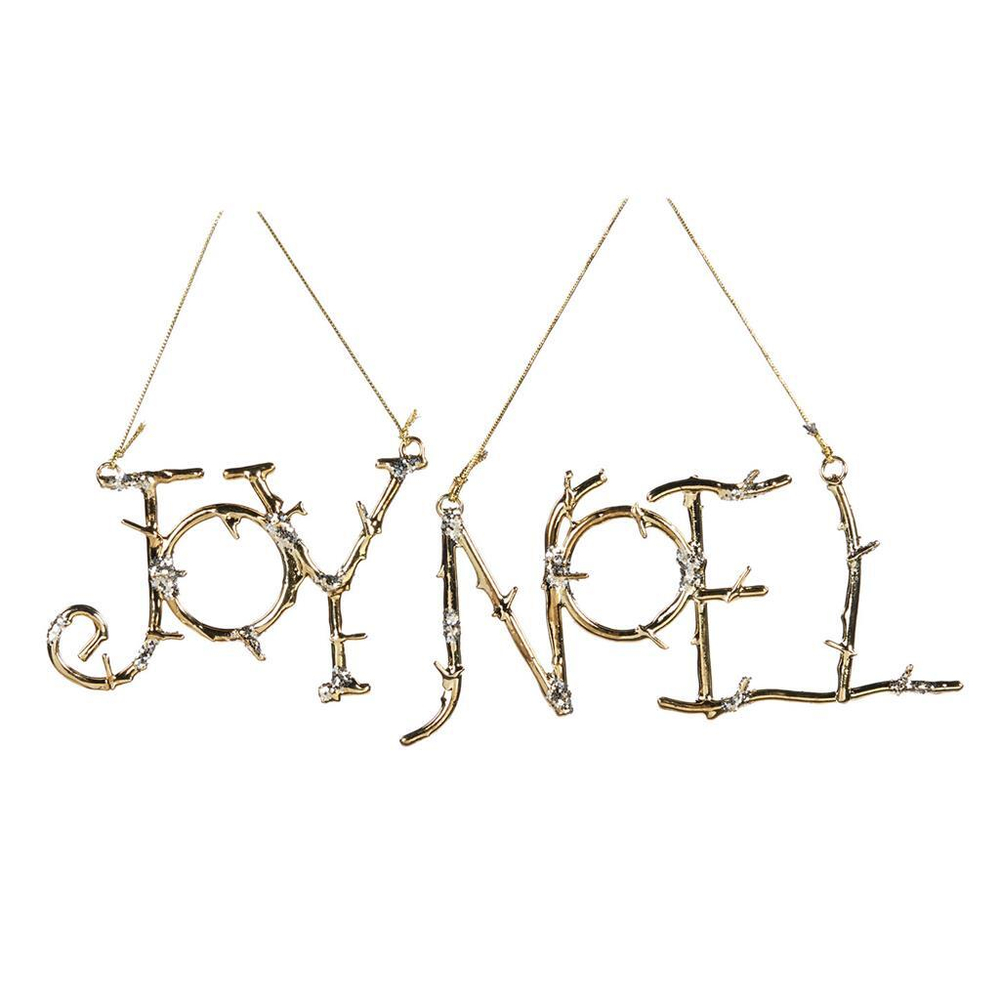 Декор Елочное украшение надпись NOEL 20 Goodwill Золотой