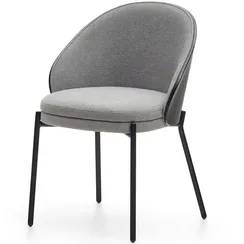 Стул Eamy светло-серый с черной отделкой